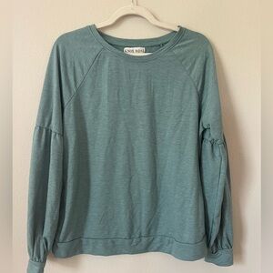 Basic Long Sleeve Light Turquoise Shirt